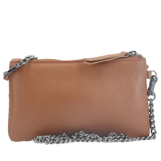 Bolsa Pequena em Couro Legítimo de Pirarucu Caramelo