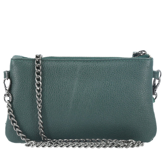 Bolsa Pequena em Couro Legítimo de Pirarucu Verde