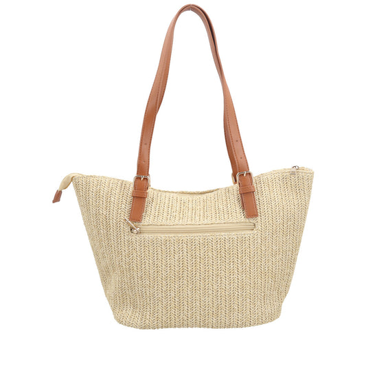 Bolsa Palha com Fly Rafaella Bauarte Caramelo