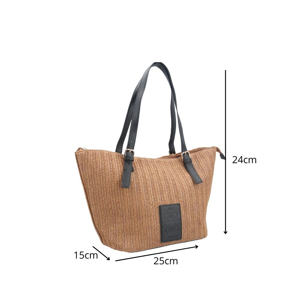 Bolsa Palha com Fly Rafaella Bauarte Preto