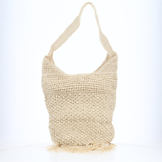 Bolsa Palha de Praia Bege