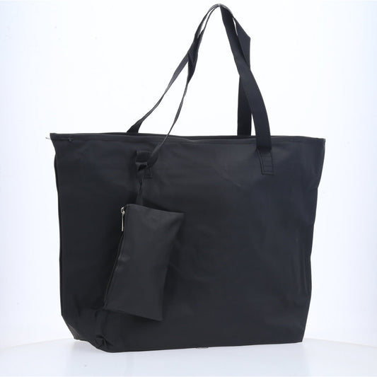 Bolsa de Silicone Feminina com Carteira de Mão Preto