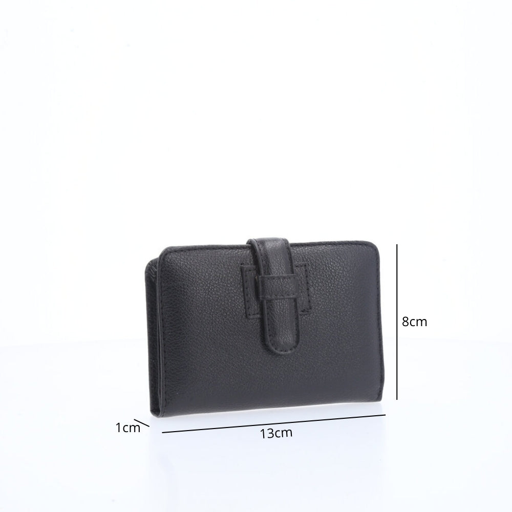 Carteira Feminina em Couro Preto