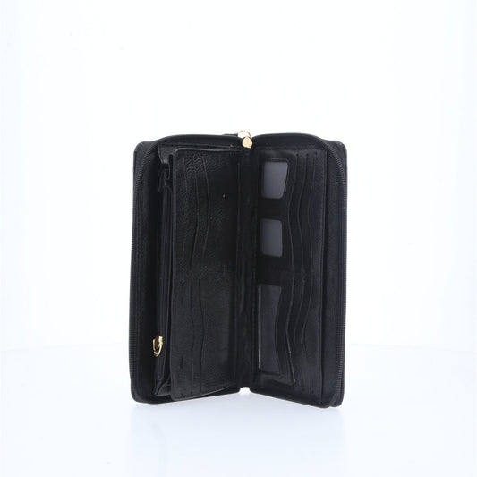 Carteira Feminina em Couro Preto