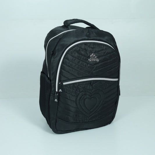 Mochila em Tecido com Alça Fixa Ajustável e Divisórias Preto