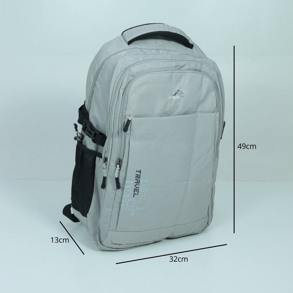 Mochila Masculina em Tecido com Regulagens Cinza