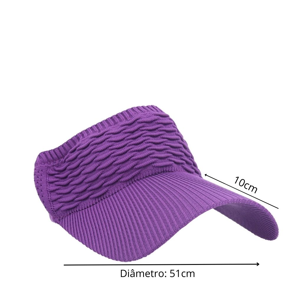 Viseira Feminina e Masculina Sol Praia Esporte Verão Roxo