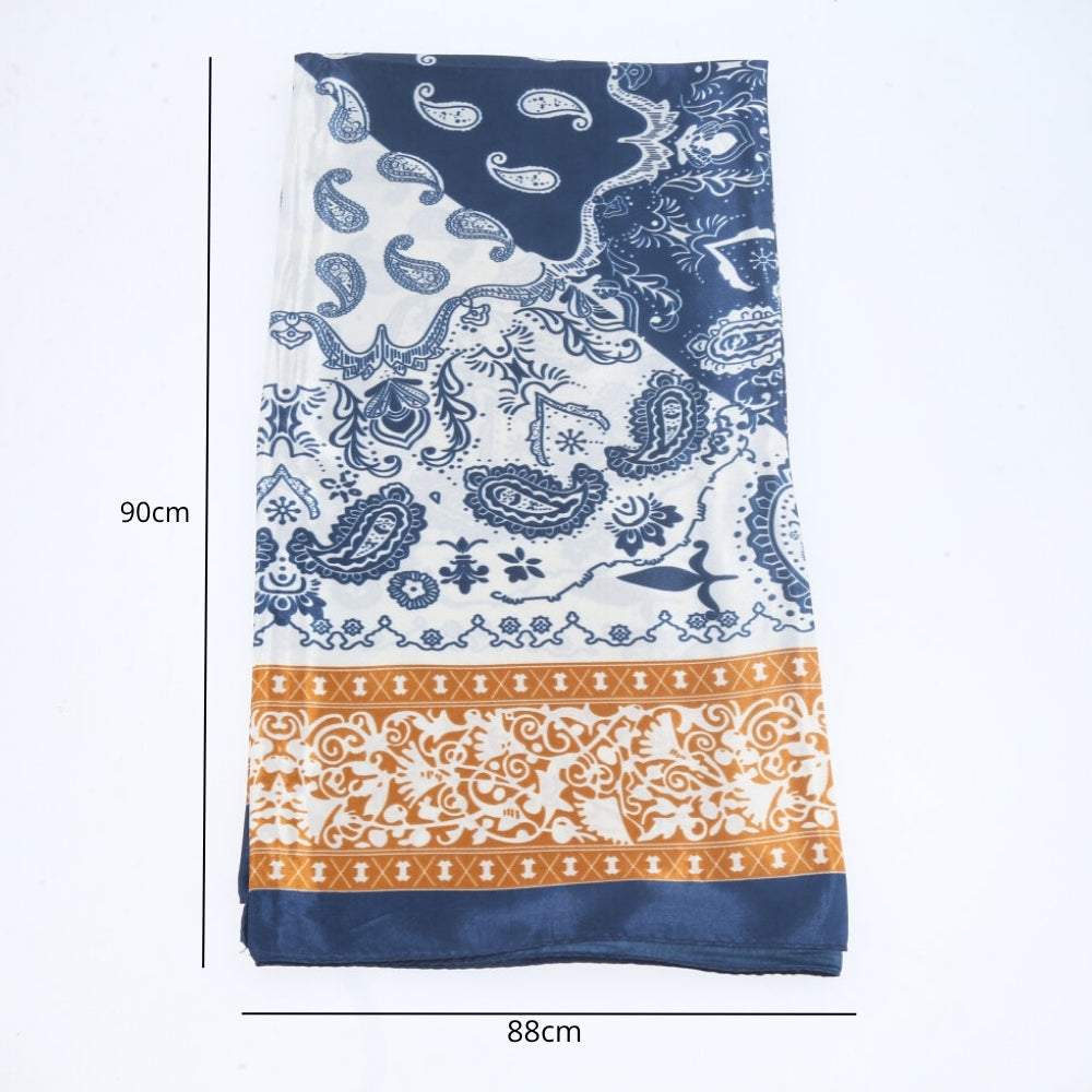 Lenço Bandana Chique Estampado Azul