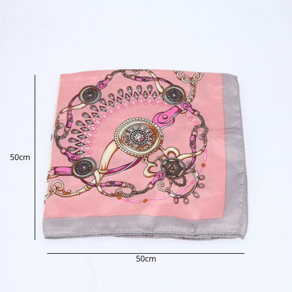 Lenço Feminino de Cetim Elegante Rosa