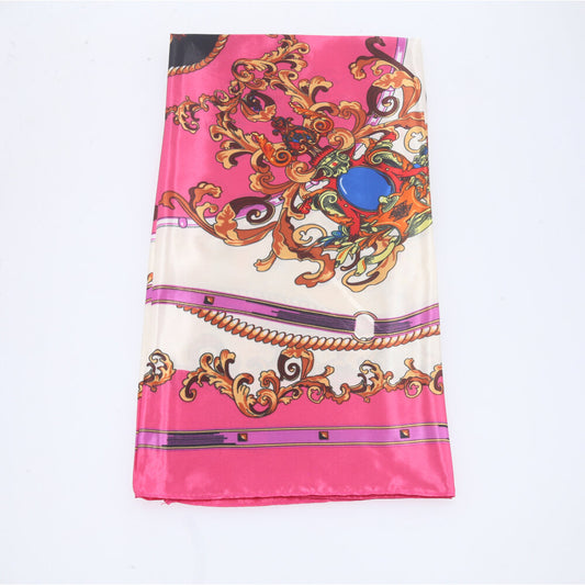 Lenço Feminino de Cetim Indiano Pink