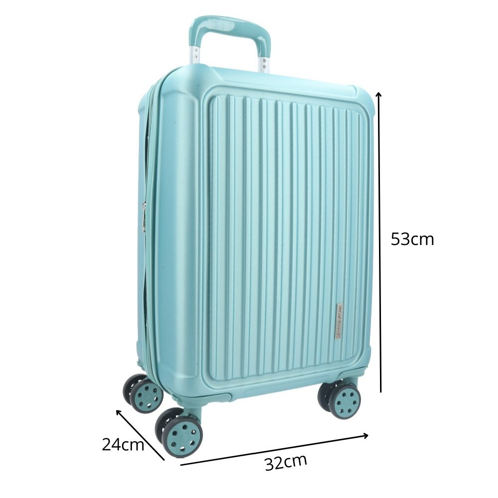 Mala de Bordo ABS TSA com 360° Verde