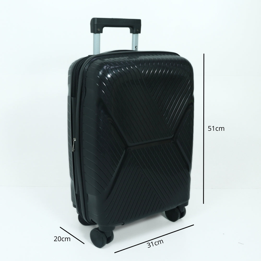 Mala Pequena de Bordo ABS TSA com 360° Preto