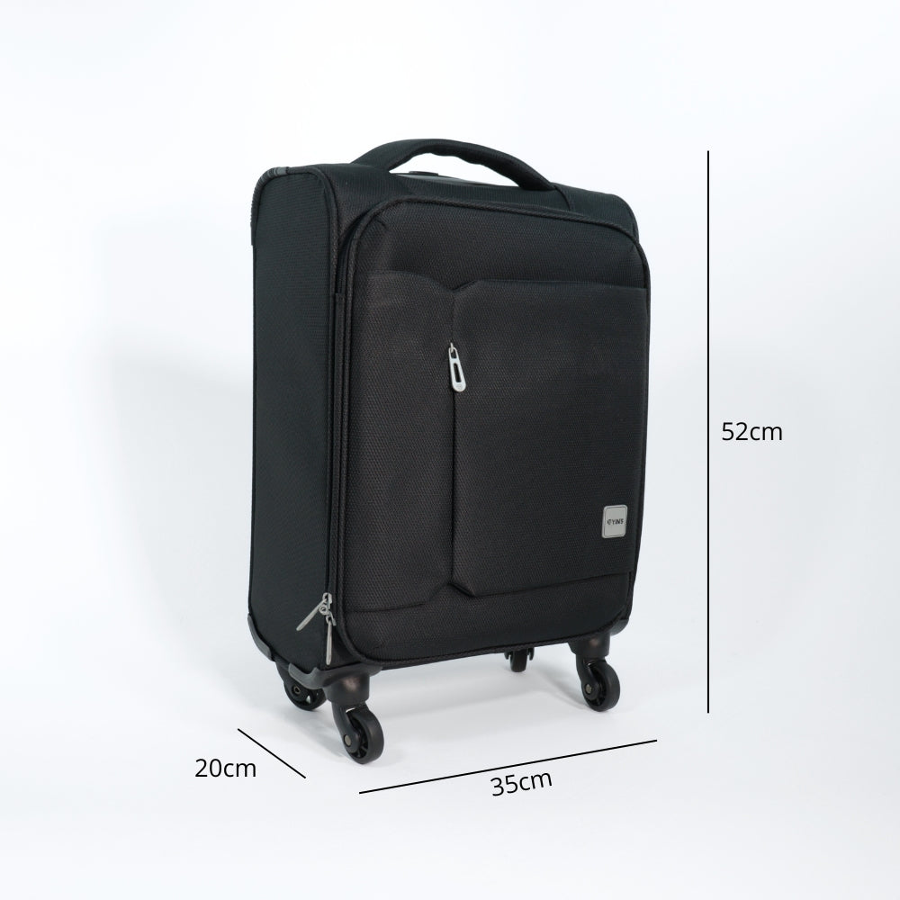 Mala de Bordo em Nylon – Leve, Resistente e com Rodas 360º
Preto