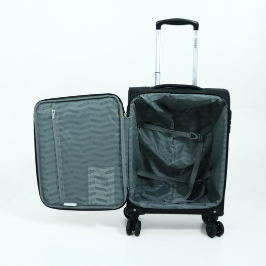 Mala de Bordo Pequena Super Leve em Tecido Preto