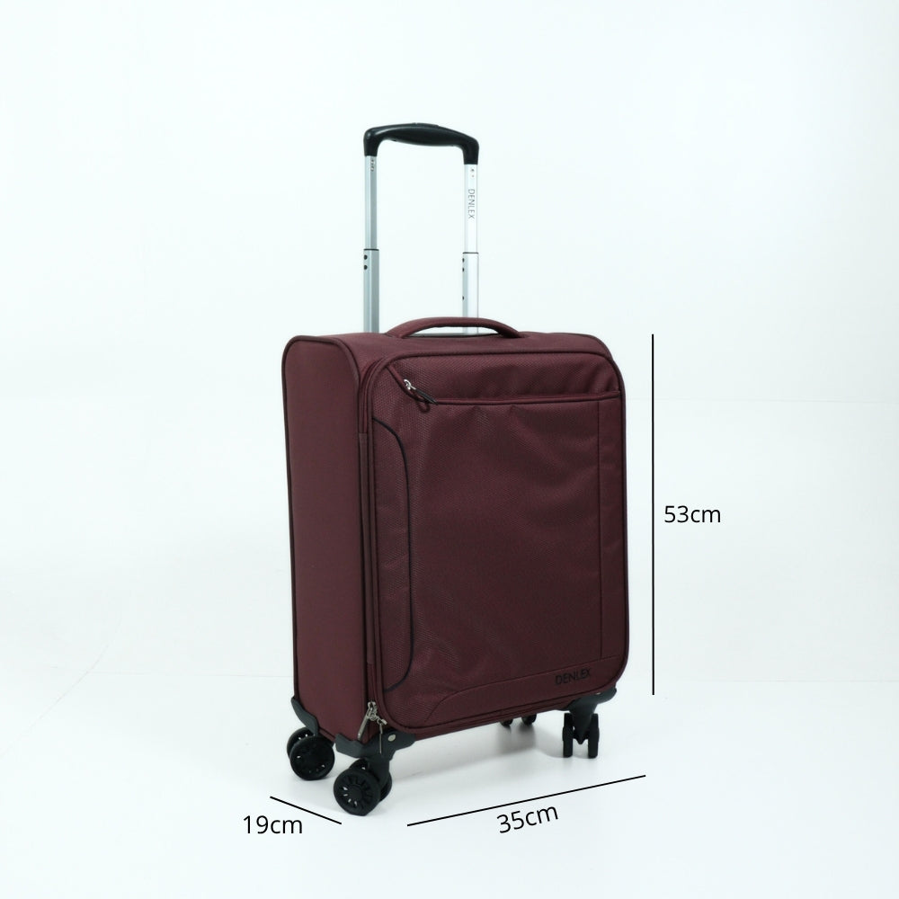 Mala de Bordo Pequena Super Leve em Tecido Vinho