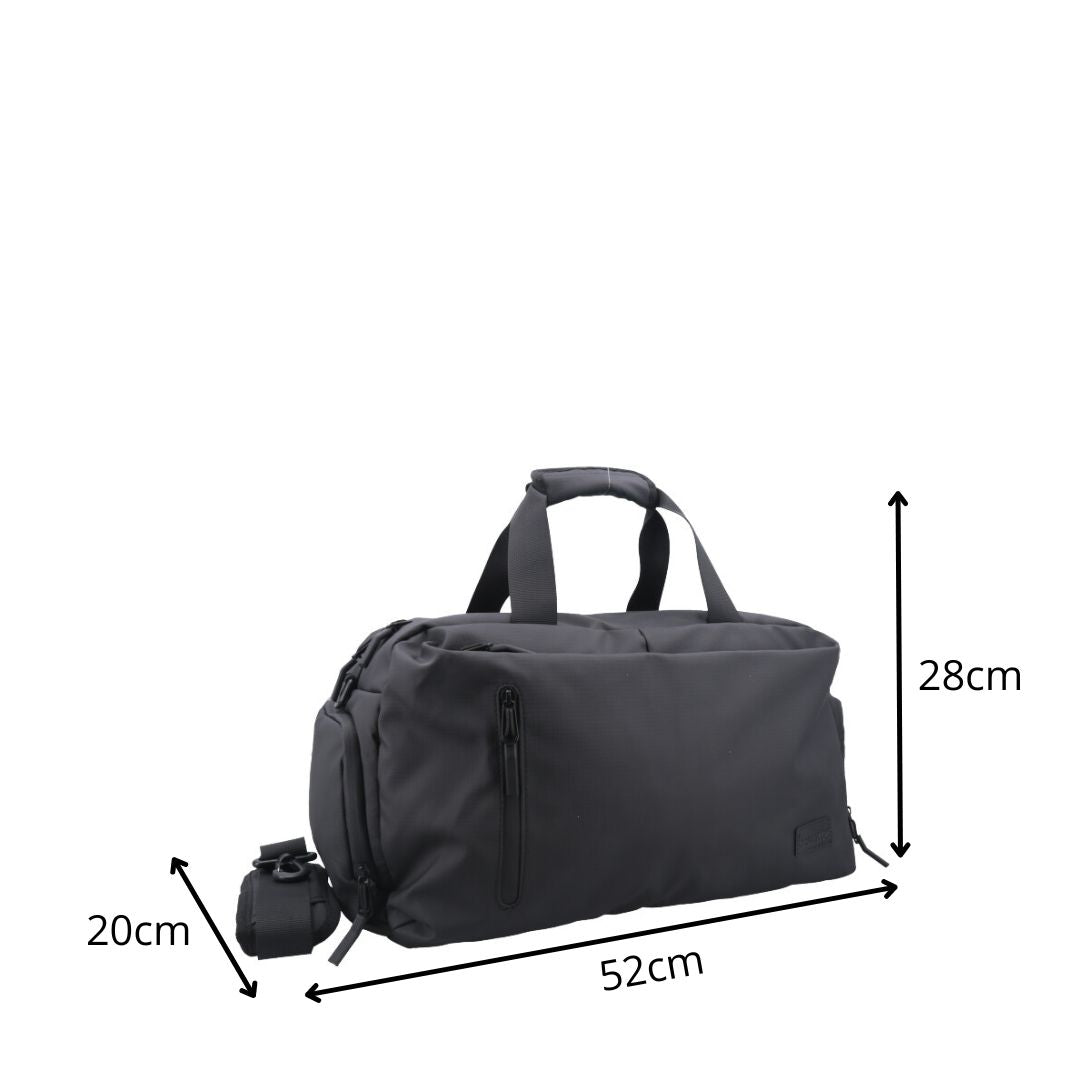 Sacola de Viagem Caetano em Nylon Bauarte Preto