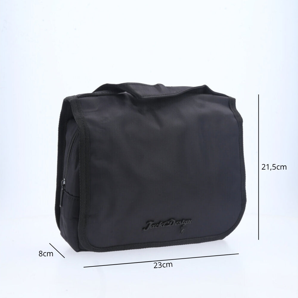Nécessaire para Viagem com Gancho Integrado para Pendurar Preto