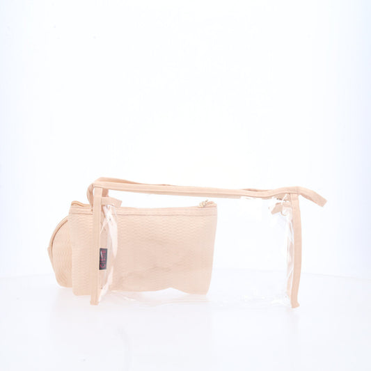 Kit de Nécessaire com 3 Peças Bege
