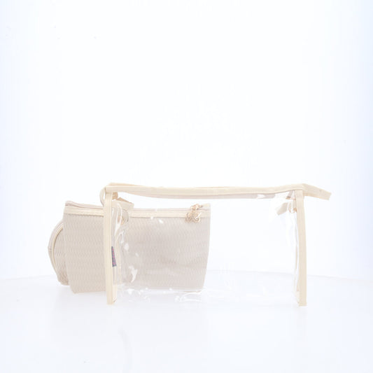 Kit de Nécessaire com 3 Peças Marfim