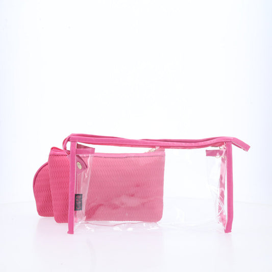 Kit de Nécessaire com 3 Peças Pink