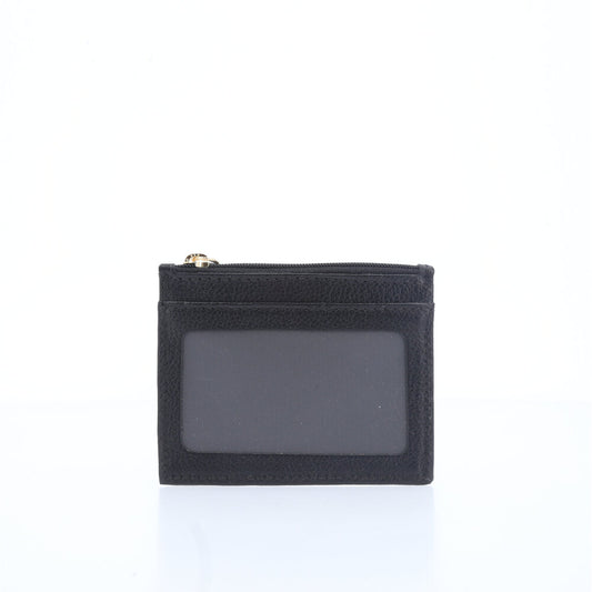 Porta Cartão Unissex em Couro Preto