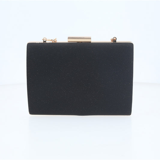 Bolsa Clutch de Festa com Design Minimalista Preto
