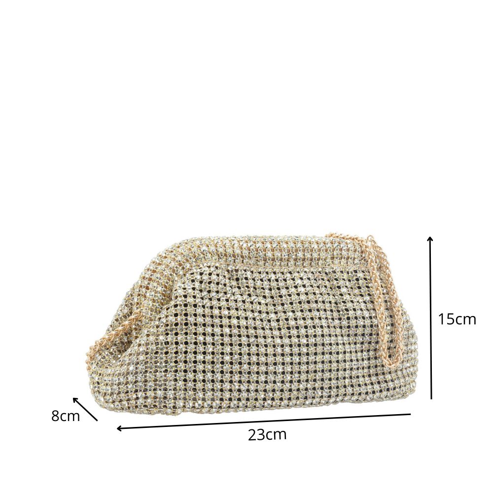 Bolsa Clutch de Festa com Design Minimalista Ouro