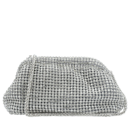 Bolsa Clutch de Festa com Design Minimalista Prata