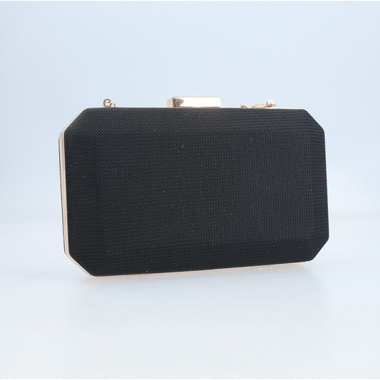 Bolsa Clutch de Festa com Design Minimalista Preto