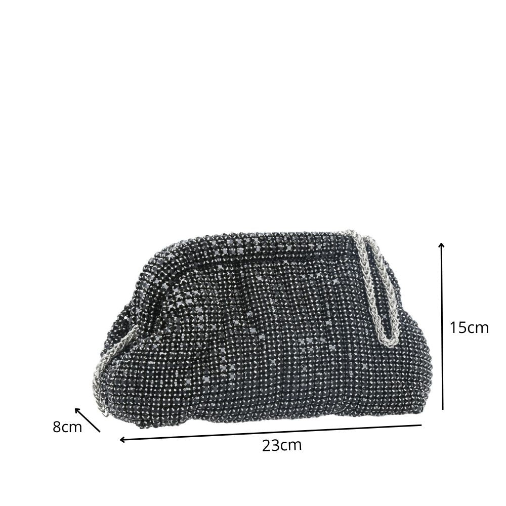 Bolsa Clutch de Festa com Design Minimalista Preto