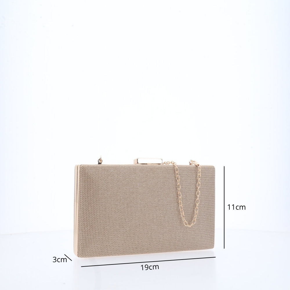 Bolsa Clutch Feminina Transversal Luxo Festa Ouro