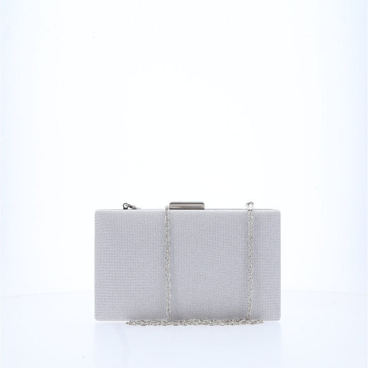 Bolsa Clutch Feminina Transversal Luxo Festa Prata
