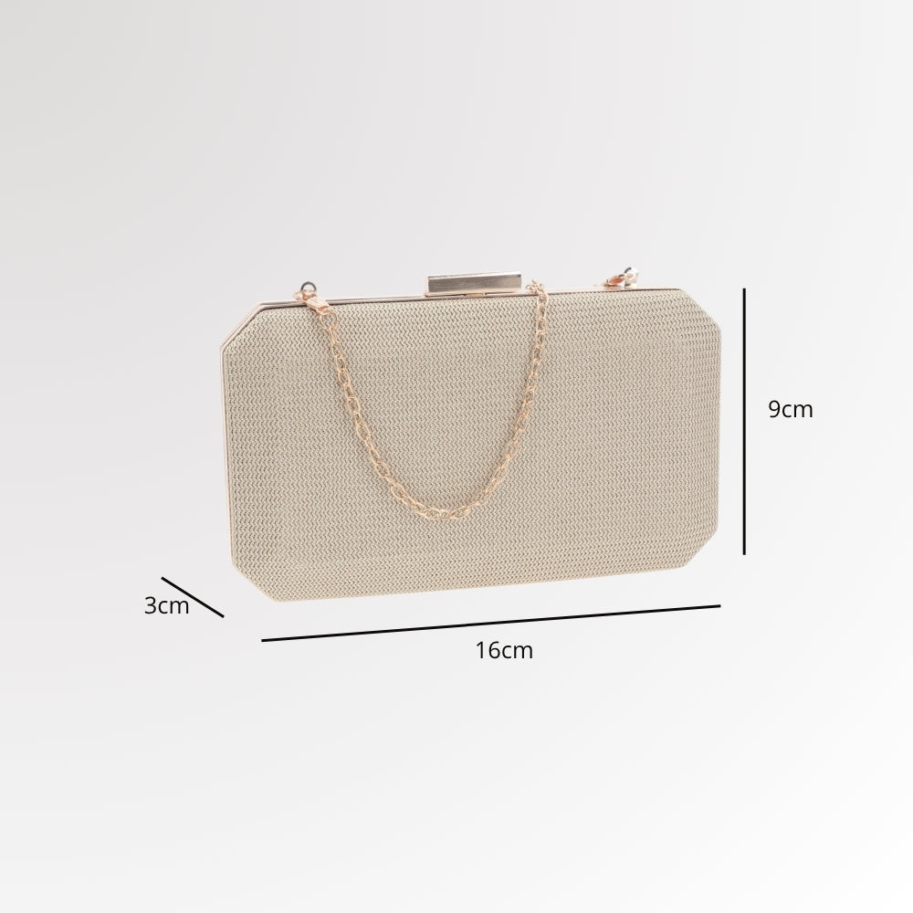 Bolsa Clutch de Festa com Design Minimalista Ouro