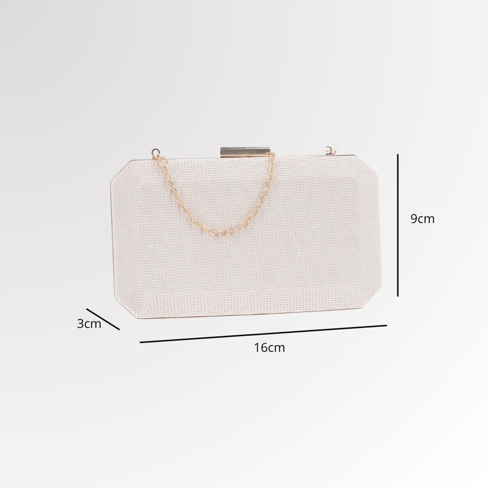 Bolsa Clutch de Festa com Design Minimalista Ouro claro
