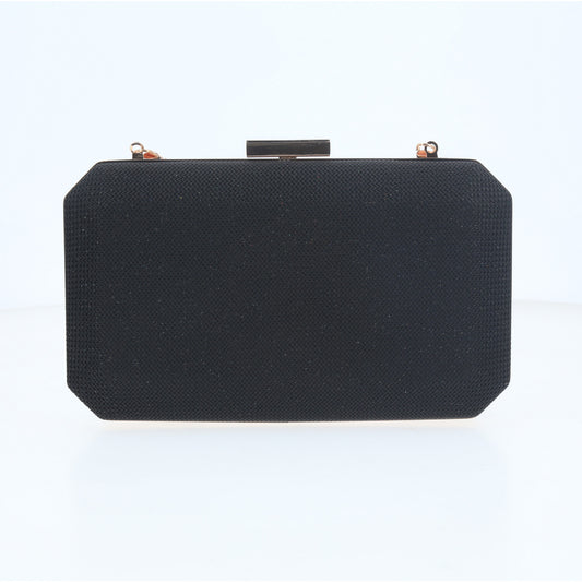 Bolsa Clutch de Festa com Design Minimalista Preto