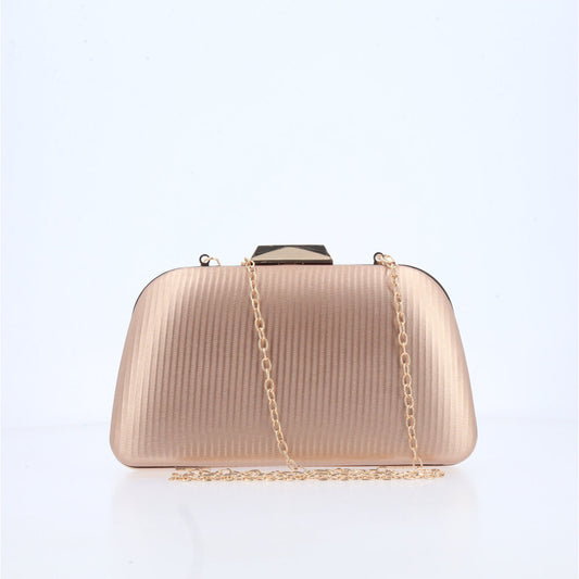 Bolsa Clutch Festa Feminina com Alça Removível Ouro