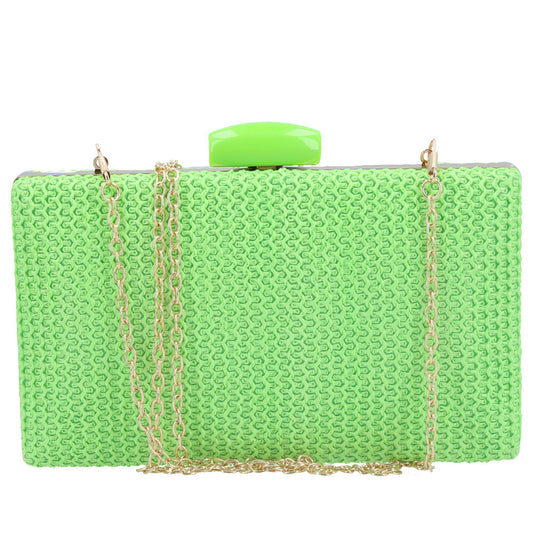 Bolsa Clutch de Ráfia Verde