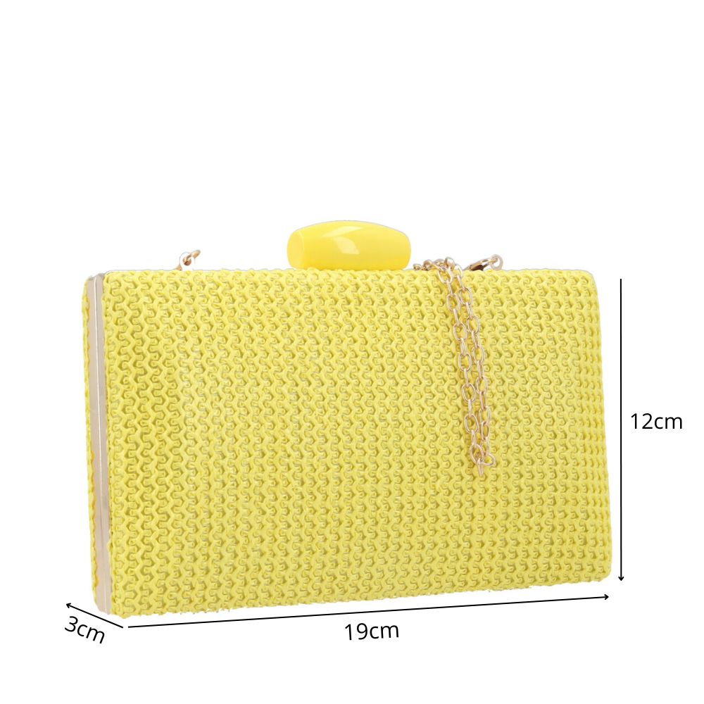 Bolsa Clutch de Ráfia Verde claro