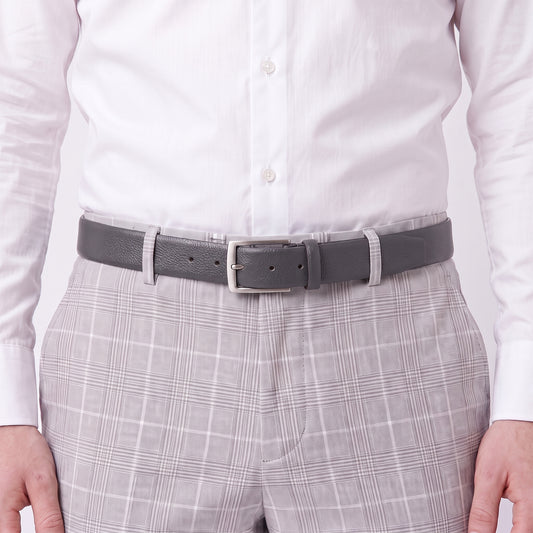 Cinto Masculino de Couro com Fivela de Metal  Marrom