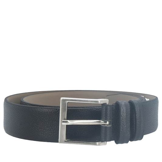 Cinto Masculino de Couro com Fivela de Metal  Preto