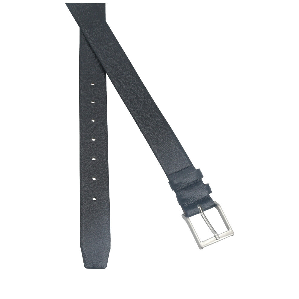 Cinto Masculino de Couro com Fivela de Metal  Preto