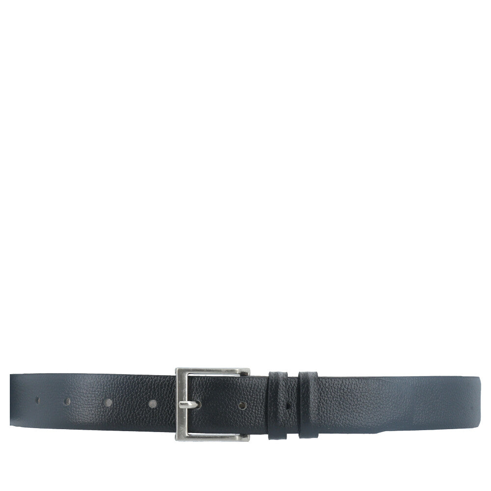 Cinto Masculino de Couro com Fivela de Metal  Preto