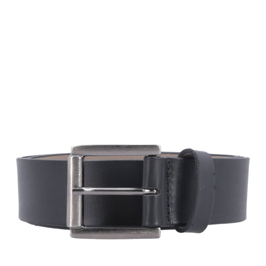Cinto Masculino de Couro com Fivela de Metal  Preto