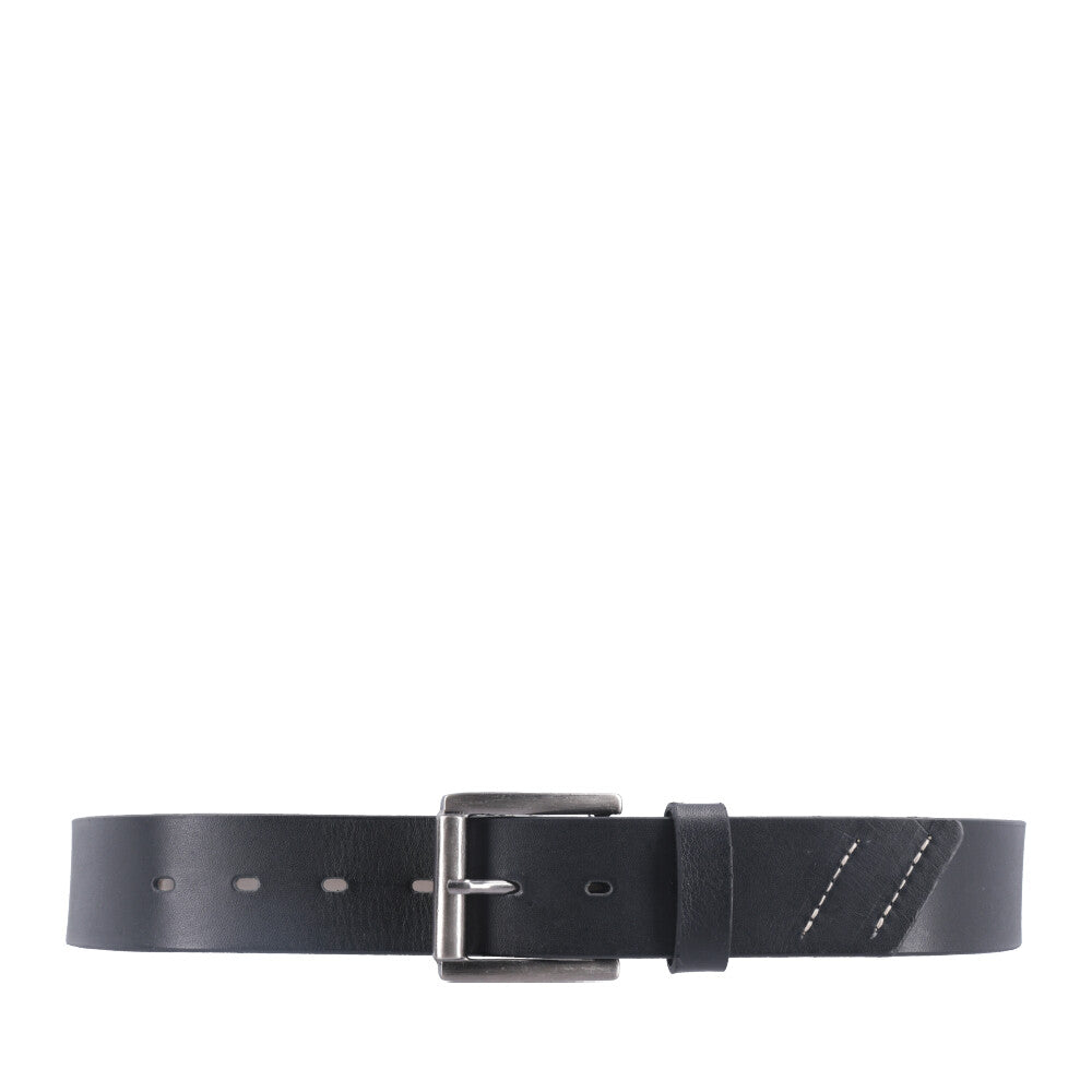 Cinto Masculino de Couro com Fivela de Metal  Preto