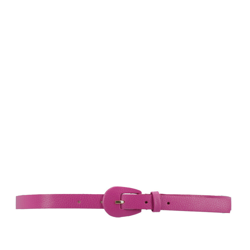 Cinto Feminino de Couro com Fivela Encapada Oval Pink