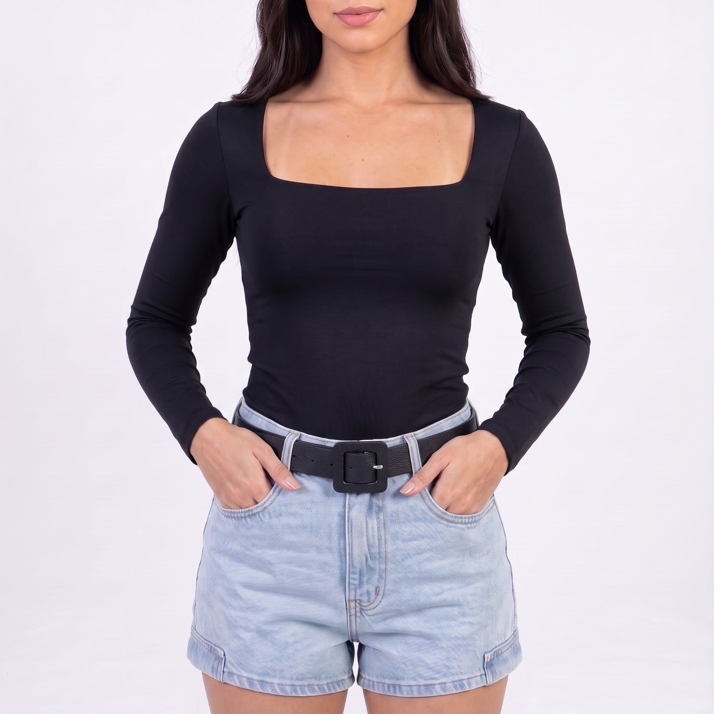 Cinto de Couro Legítimo com Fivela Encapada Preto