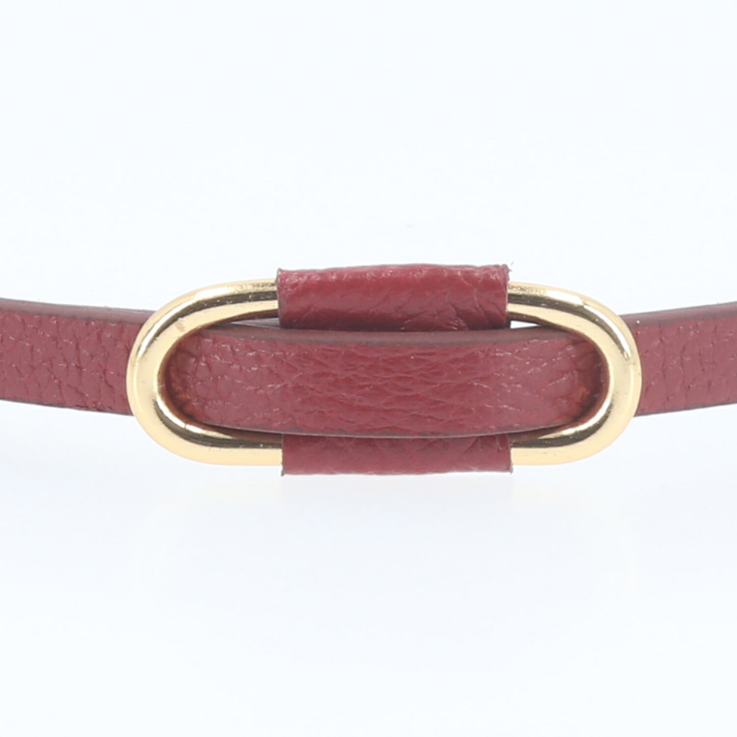 Cinto de Couro com Fivela Retangular Metalizada Vermelho