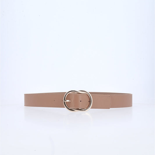 Cinto Feminino em Couro Bege