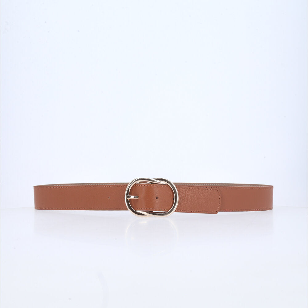 Cinto Feminino em Couro Caramelo