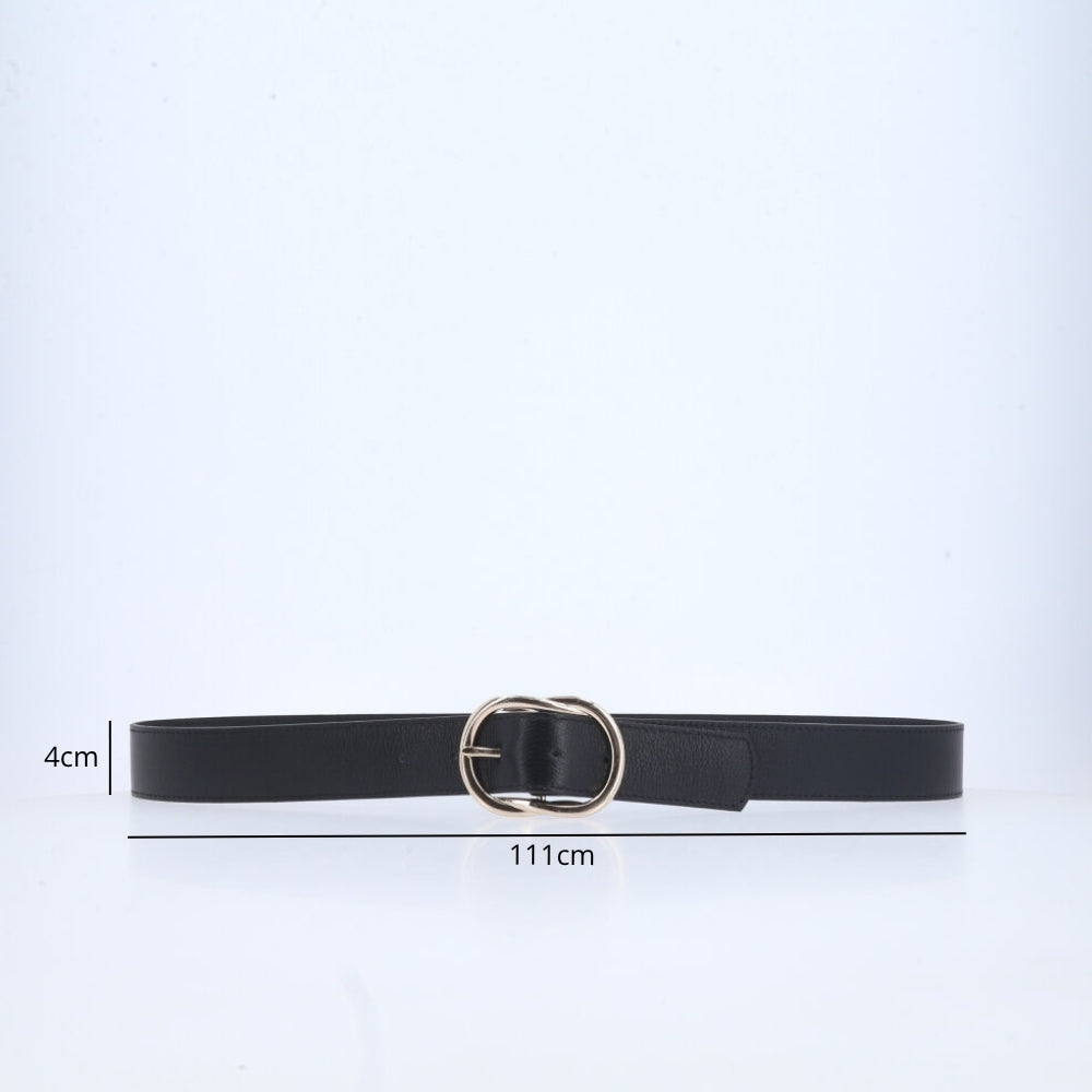 Cinto Feminino em Couro Preto